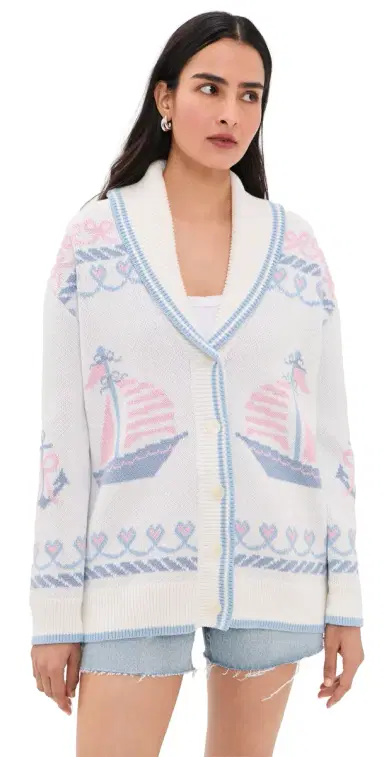LoveShackFancy Aribella Cardigan eaglass Kiss | Thumbnail 1 LoveShackFancy Aribella Cardigan eaglass Kiss | Thumbnail 1