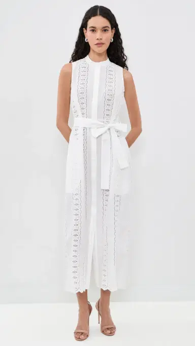 Hevron Sia Dress White Eyelet | Thumbnail 2 Hevron Sia Dress White Eyelet | Thumbnail 2
