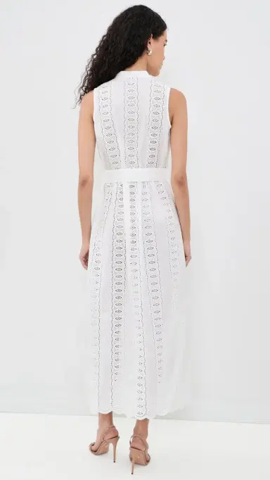 Hevron Sia Dress White Eyelet | Thumbnail 3 Hevron Sia Dress White Eyelet | Thumbnail 3