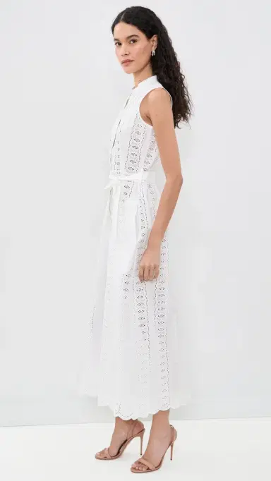 Hevron Sia Dress White Eyelet | Thumbnail 4 Hevron Sia Dress White Eyelet | Thumbnail 4
