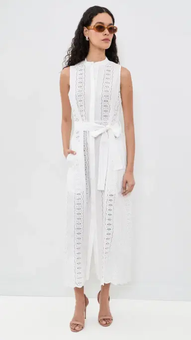 Hevron Sia Dress White Eyelet | Thumbnail 5 Hevron Sia Dress White Eyelet | Thumbnail 5