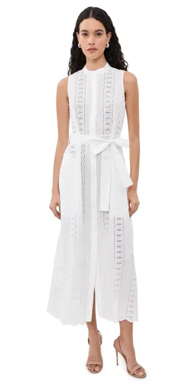 Hevron Sia Dress White Eyelet | Thumbnail 1 Hevron Sia Dress White Eyelet | Thumbnail 1
