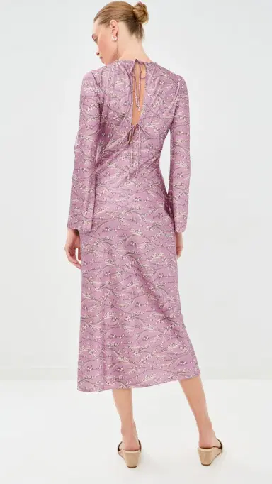 Veronica Beard Midi Gemma Dress Orchid Haze Multi | Thumbnail 3 Veronica Beard Midi Gemma Dress Orchid Haze Multi | Thumbnail 3