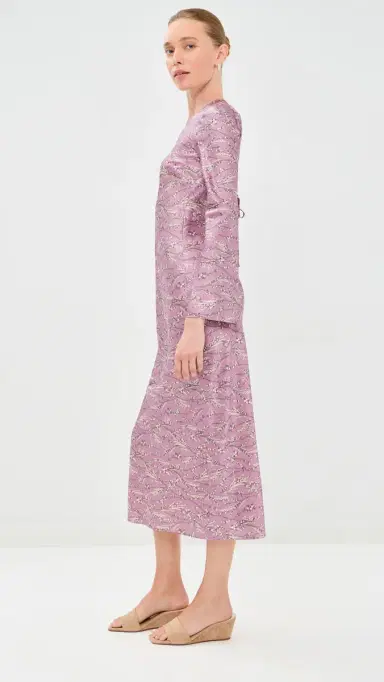 Veronica Beard Midi Gemma Dress Orchid Haze Multi | Thumbnail 4 Veronica Beard Midi Gemma Dress Orchid Haze Multi | Thumbnail 4