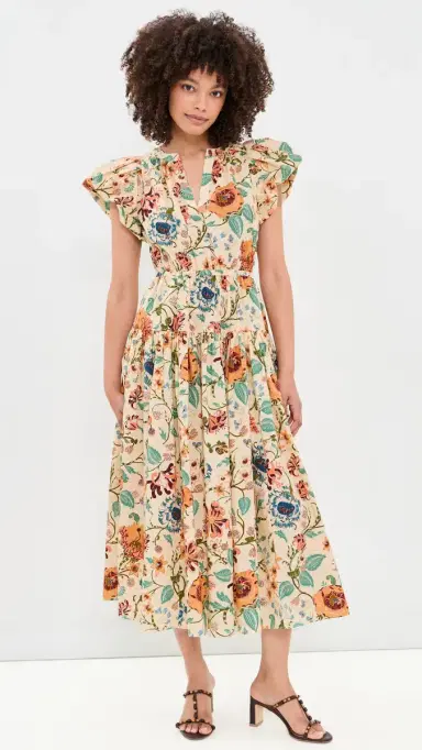 Ulla Johnson Marin Cotton Midi Dress Abalone | Thumbnail 2