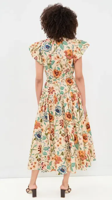 Ulla Johnson Marin Cotton Midi Dress Abalone | Thumbnail 3