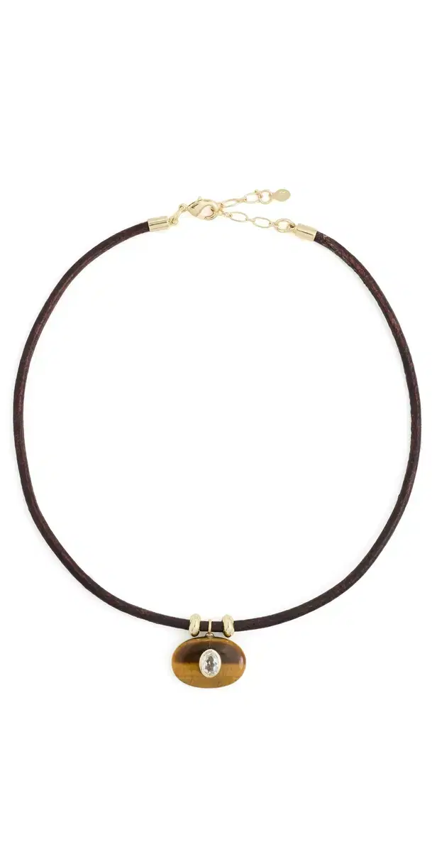 Lacey Ryan Tiger's Eye Horizontal Treasure Necklace Brown One Size