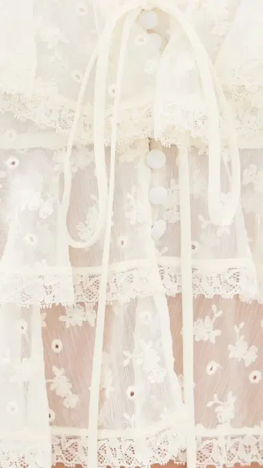 For Love & Lemons Lilou Blouse Cream | Thumbnail 6 For Love & Lemons Lilou Blouse Cream | Thumbnail 6
