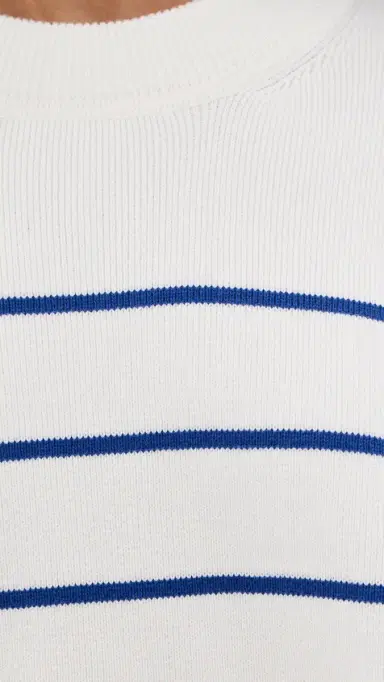 La Ligne Leo Sweater Cream/Cobalt | Thumbnail 6