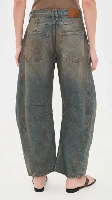 Free People Good Luck Mid Rise Barrel Jeans Lost In The Desert 27 | Thumbnail 3