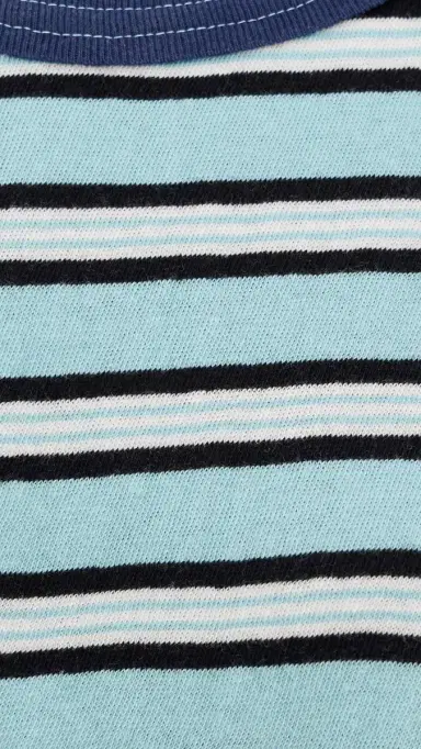 Free People Clean Rugby Tee Crystal Blue Combo S | Thumbnail 6