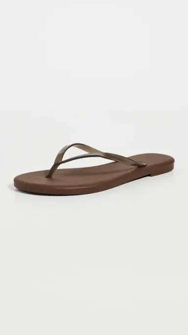TKEES Aqua Jelly Flip Flops Brun | Thumbnail 2
