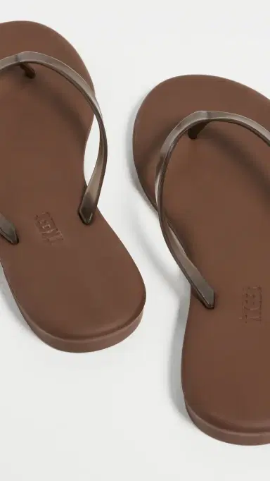 TKEES Aqua Jelly Flip Flops Brun | Thumbnail 4