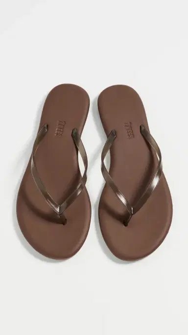 TKEES Aqua Jelly Flip Flops Brun | Thumbnail 5
