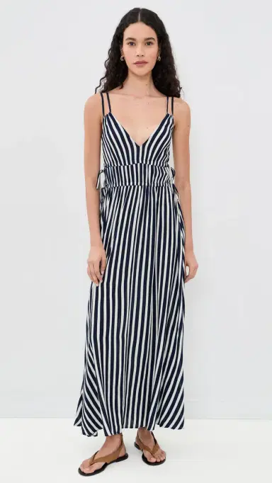 Faherty Sunbeam Dress Spellbound Coastal Stripe L | Thumbnail 2