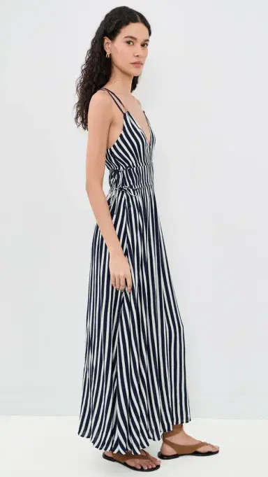 Faherty Sunbeam Dress Spellbound Coastal Stripe L | Thumbnail 4