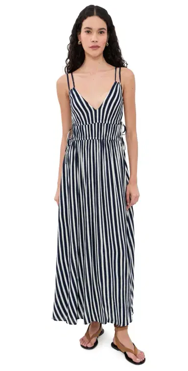 Faherty Sunbeam Dress Spellbound Coastal Stripe L | Thumbnail 1