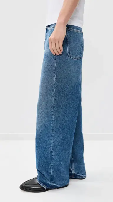 Acne Studios 1981 Wide Leg Jeans Mid Blue | Thumbnail 4