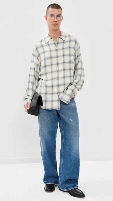 Acne Studios 1981 Wide Leg Jeans Mid Blue | Thumbnail 5