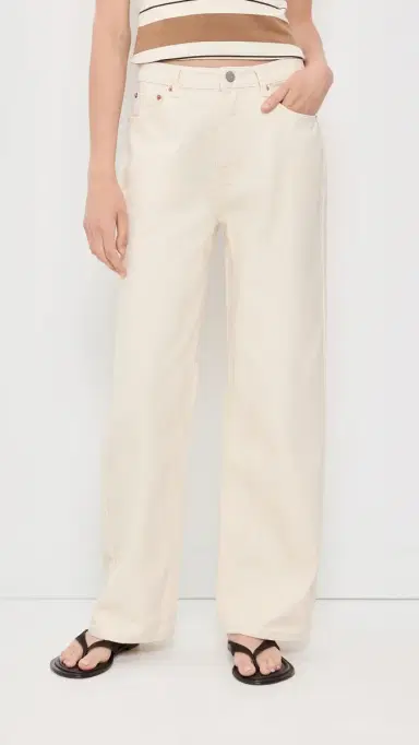 PARKE Wide Leg Jeans Cream 30 | Thumbnail 2