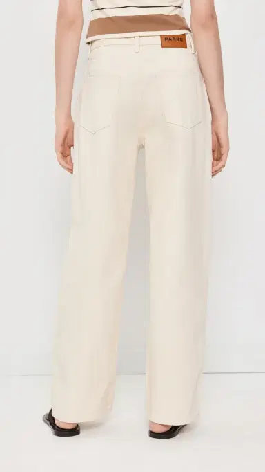 PARKE Wide Leg Jeans Cream 30 | Thumbnail 3