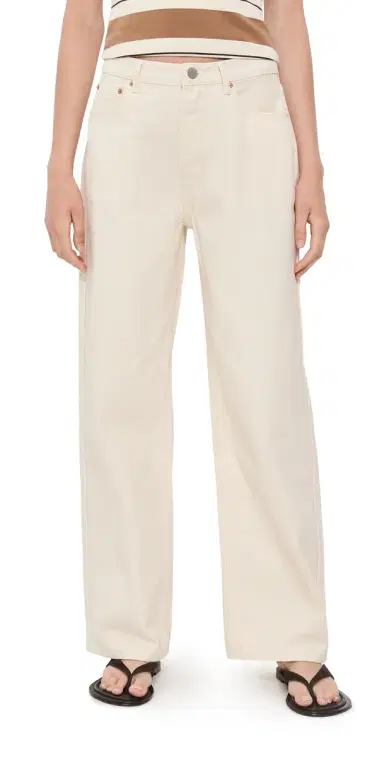 PARKE Wide Leg Jeans Cream 30 | Thumbnail 1