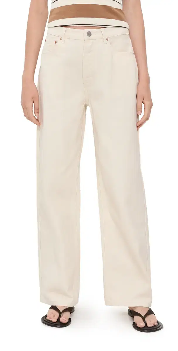 PARKE Wide Leg Jeans Cream