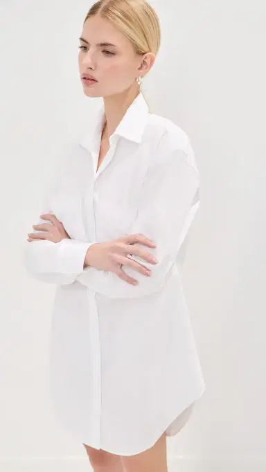 LE BOP Francesca Shirt Dress White | Thumbnail 5