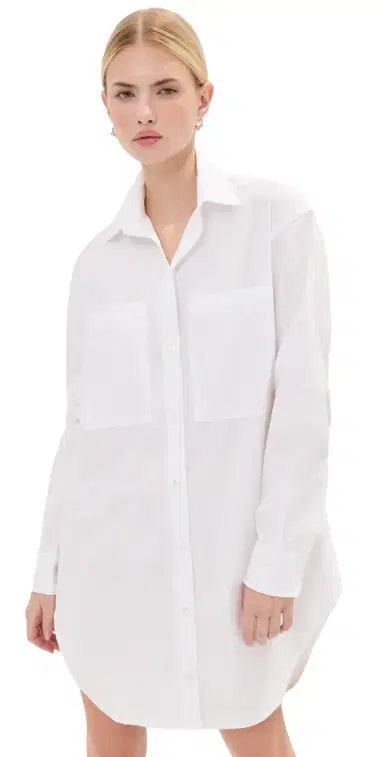 LE BOP Francesca Shirt Dress White | Thumbnail 1