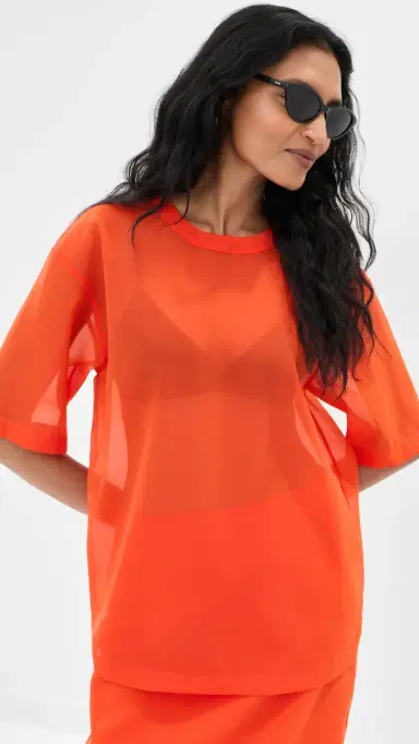 LE BOP Caroline Organza Tee Clam Bake M | Thumbnail 2 LE BOP Caroline Organza Tee Clam Bake M | Thumbnail 2