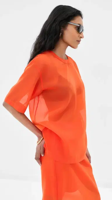 LE BOP Caroline Organza Tee Clam Bake M | Thumbnail 4 LE BOP Caroline Organza Tee Clam Bake M | Thumbnail 4