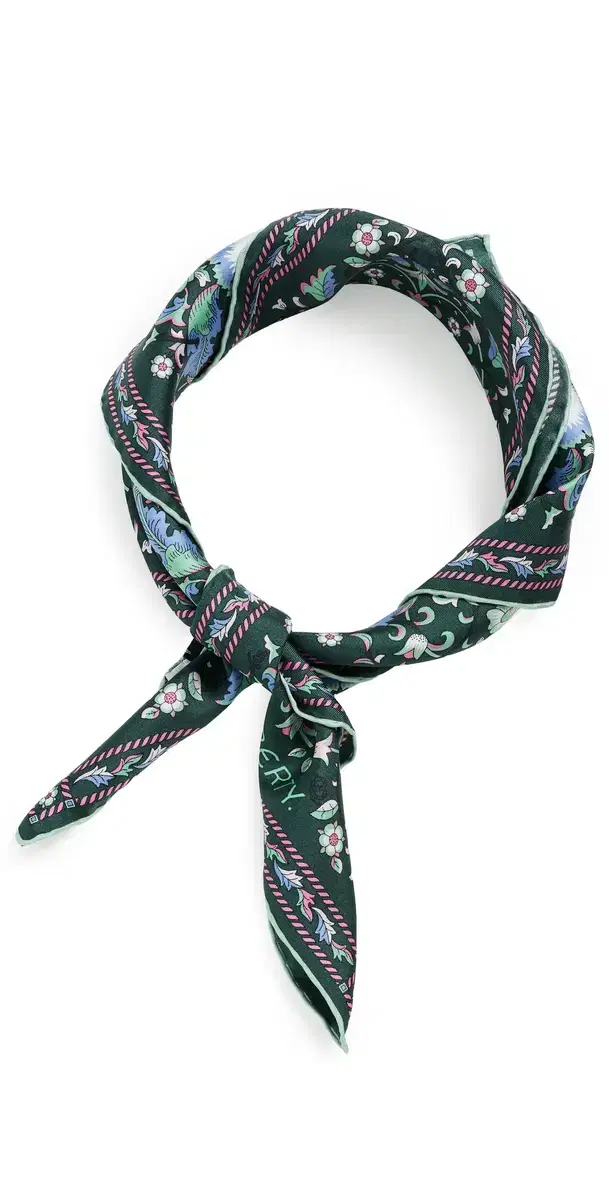 Lodden Silk Scarf Green One Size