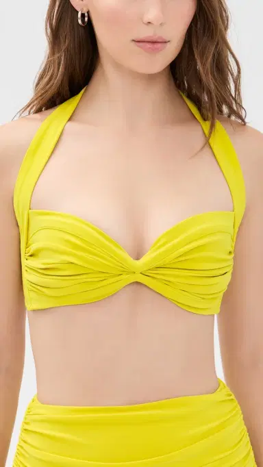 Norma Kamali Bill Bikini Top Serene Yellow M | Thumbnail 2 Norma Kamali Bill Bikini Top Serene Yellow M | Thumbnail 2