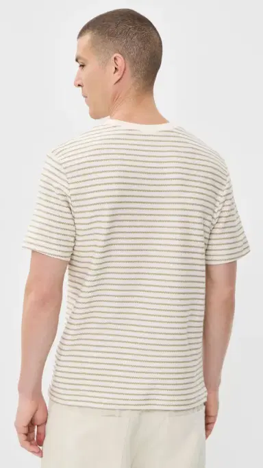 Frame Ribbed Stripe Tee Natural Stripe | Thumbnail 3 Frame Ribbed Stripe Tee Natural Stripe | Thumbnail 3