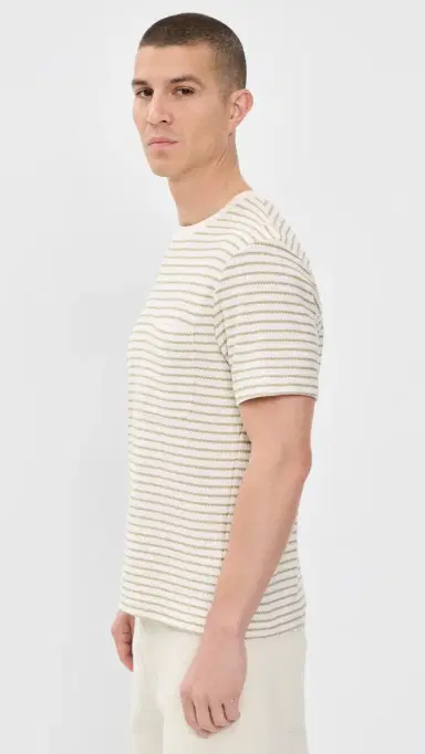 Frame Ribbed Stripe Tee Natural Stripe | Thumbnail 4 Frame Ribbed Stripe Tee Natural Stripe | Thumbnail 4