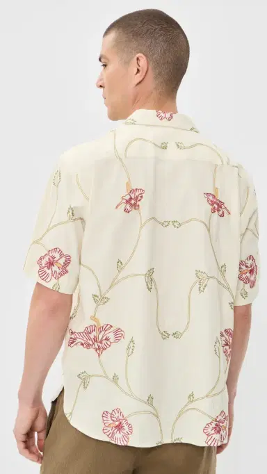 Kardo Ronen Hand Embroidered Floral Shirt Natural M | Thumbnail 3 Kardo Ronen Hand Embroidered Floral Shirt Natural M | Thumbnail 3