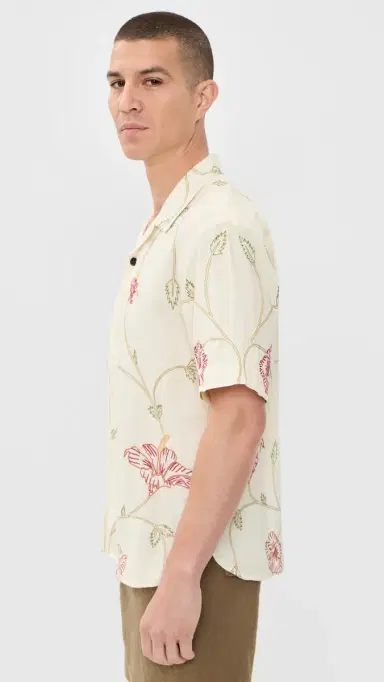 Kardo Ronen Hand Embroidered Floral Shirt Natural M | Thumbnail 4 Kardo Ronen Hand Embroidered Floral Shirt Natural M | Thumbnail 4