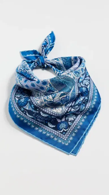 LIBERTY Peacock Garden Silk Scarf | Thumbnail 2