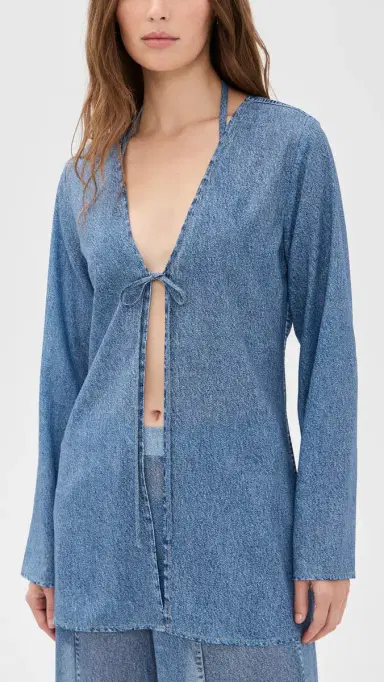 rag & bone Miramar Crinkle Coverup Top minet S | Thumbnail 2