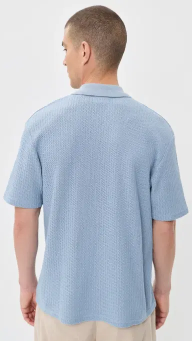Les Deux Pointelle Shirt Faded Denim Blue | Thumbnail 3 Les Deux Pointelle Shirt Faded Denim Blue | Thumbnail 3