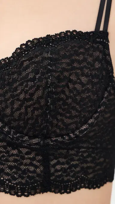 b.tempt'd by Wacoal b. tempt'd by Wacoal Untamed Demi Longline Bralette Night S | Thumbnail 6