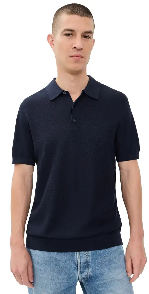 Theory Polo In ilk Cotton Nocturne Navy