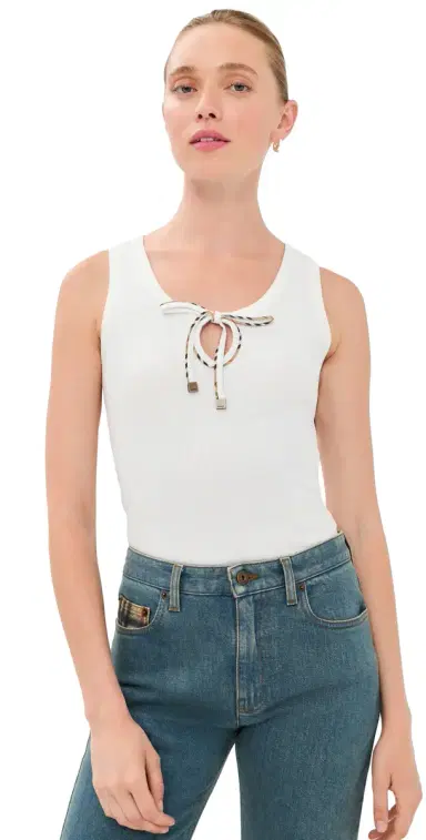 Burberry Tierra Tank Chalk | Thumbnail 1 Burberry Tierra Tank Chalk | Thumbnail 1