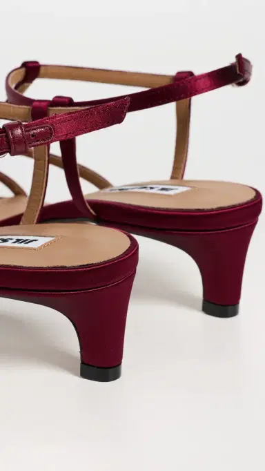 Jil Sander Cage Low Heel Sandals Cherry 40 | Thumbnail 4