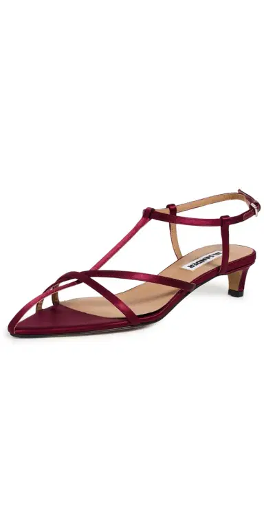 Jil Sander Cage Low Heel Sandals Cherry 40 | Thumbnail 1