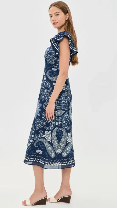 Sea Emelina Print Midi Dress Navy 4 | Thumbnail 4 Sea Emelina Print Midi Dress Navy 4 | Thumbnail 4