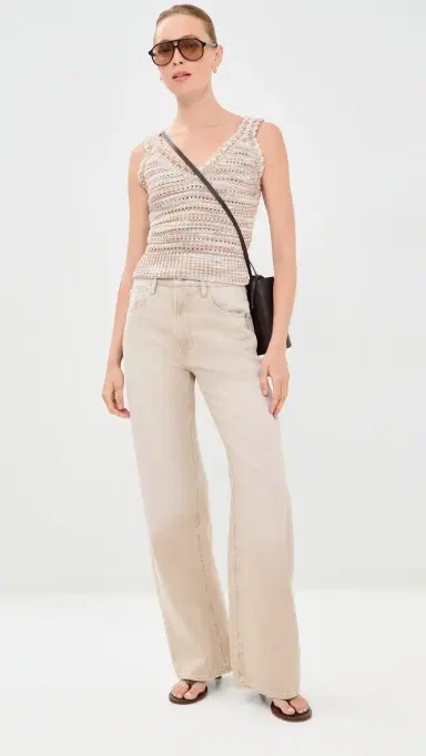 Veronica Beard elwyn Knit Tank Beige Multi | Thumbnail 5