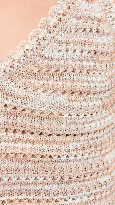 Veronica Beard elwyn Knit Tank Beige Multi | Thumbnail 6