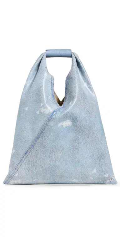 MM6 Maison Margiela Small Japanese Handbag Bleached Denim One Size | Thumbnail 1 MM6 Maison Margiela Small Japanese Handbag Bleached Denim One Size | Thumbnail 1