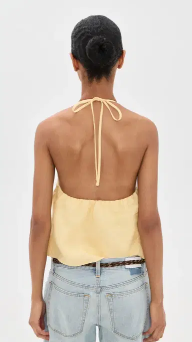 Staud Corso Linen Top Butter | Thumbnail 3